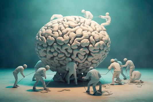 conceptual image of brain working