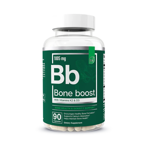 Essential elements Bone boost K2+D3 supplement bottle